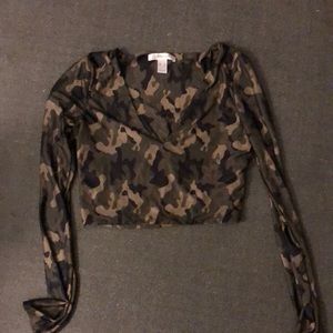 Charlotte Russe Camo crop top